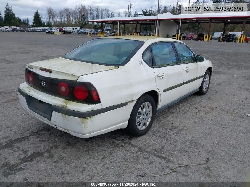 2005 Chevrolet Impala VIN: 2G1WF52E259369690 Lot: 40907756