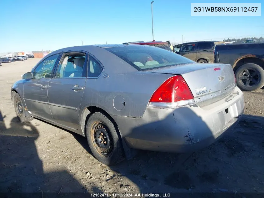 2006 Chevrolet Impala VIN: 2G1WB58NX69112457 Lot: 12152471