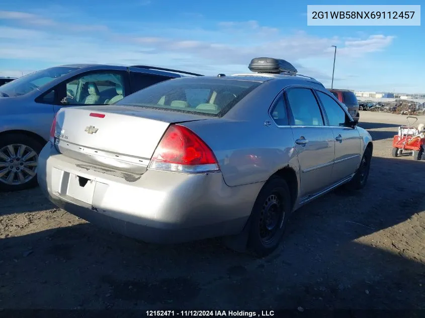 2006 Chevrolet Impala VIN: 2G1WB58NX69112457 Lot: 12152471