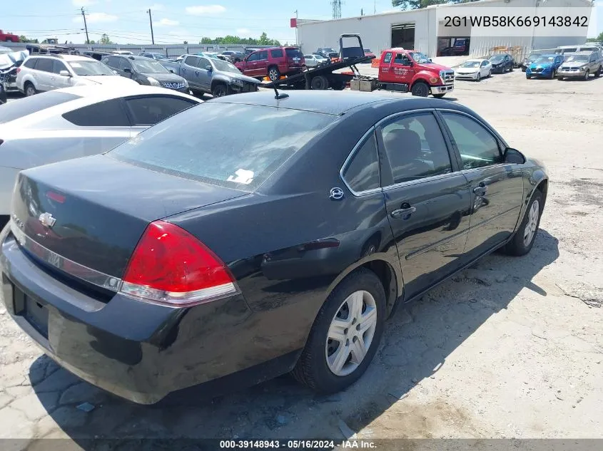 2006 Chevrolet Impala Ls VIN: 2G1WB58K669143842 Lot: 39148943