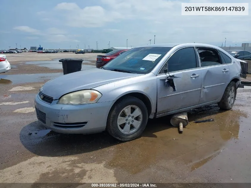 2006 Chevrolet Impala Lt VIN: 2G1WT58K869147839 Lot: 39335162