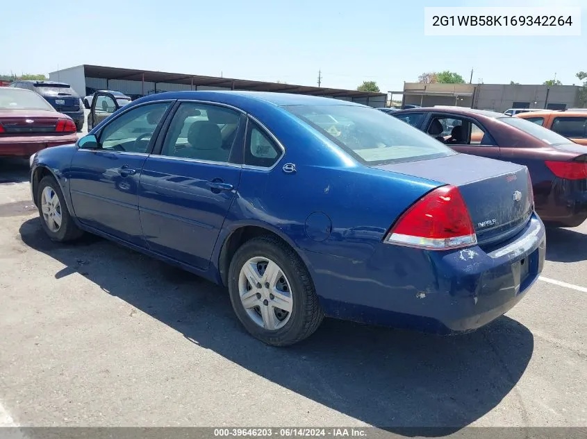 2G1WB58K169342264 2006 Chevrolet Impala Ls