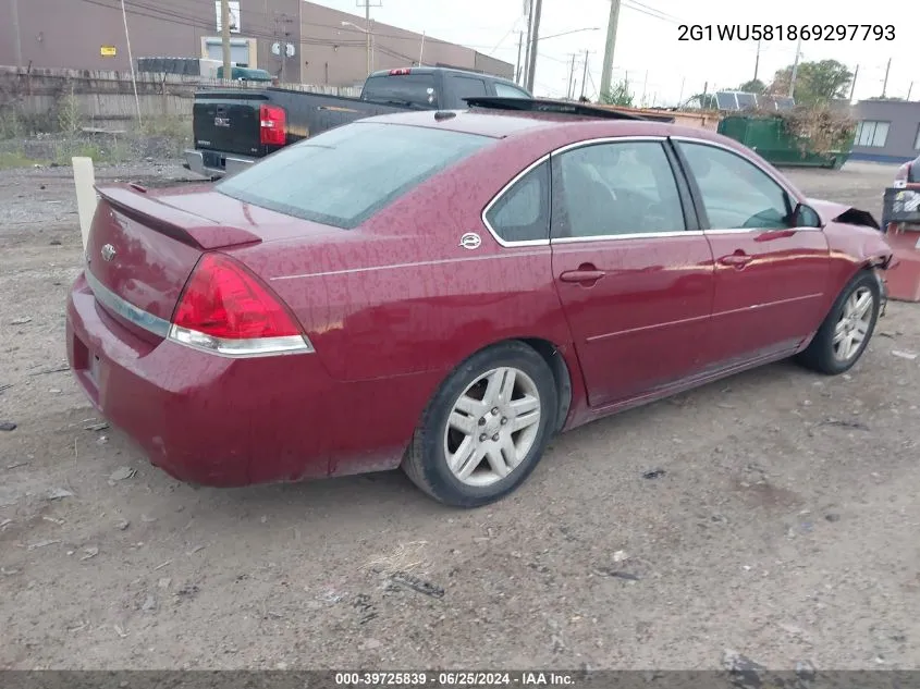 2006 Chevrolet Impala Ltz VIN: 2G1WU581869297793 Lot: 39725839