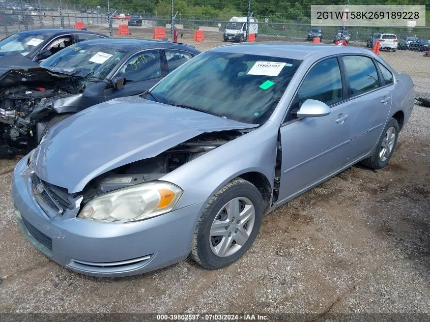 2006 Chevrolet Impala Lt VIN: 2G1WT58K269189228 Lot: 39802597