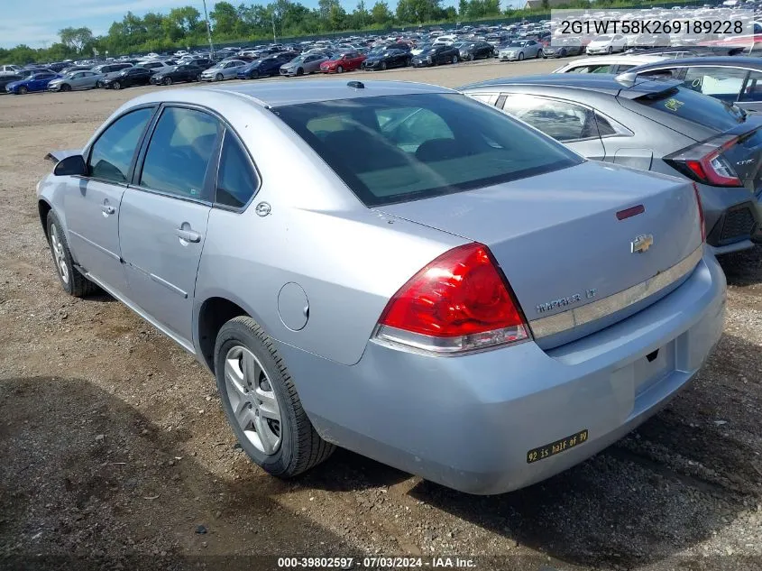 2006 Chevrolet Impala Lt VIN: 2G1WT58K269189228 Lot: 39802597