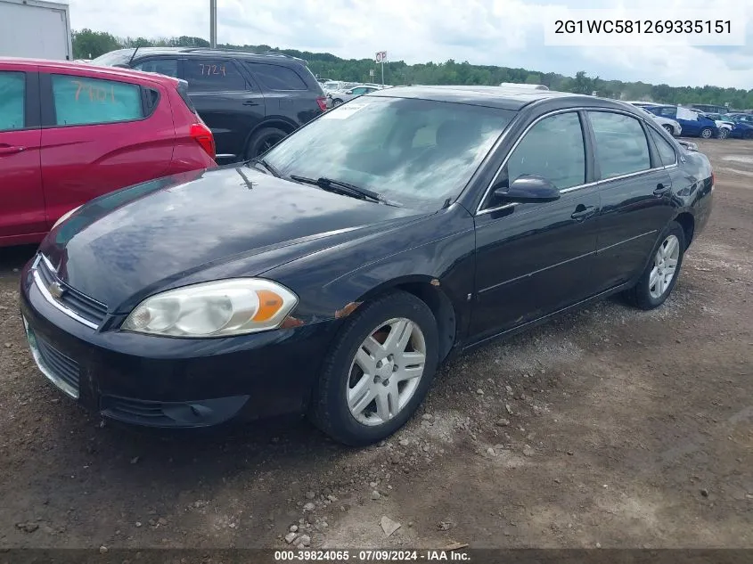 2G1WC581269335151 2006 Chevrolet Impala Lt