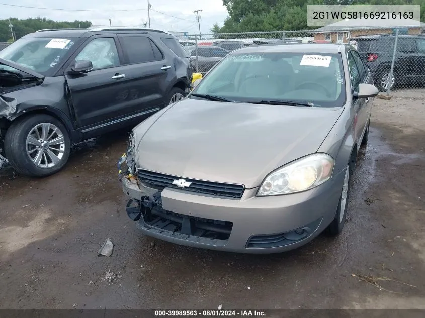 2006 Chevrolet Impala Lt VIN: 2G1WC581669216163 Lot: 39989563