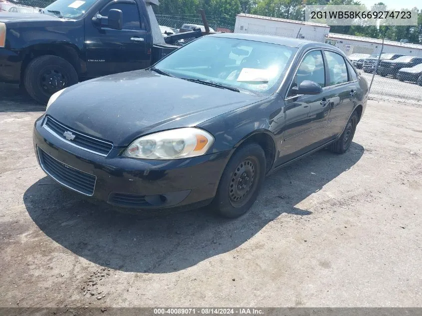 2006 Chevrolet Impala Ls VIN: 2G1WB58K669274723 Lot: 40089071