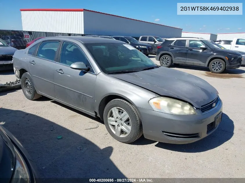 2006 Chevrolet Impala Lt VIN: 2G1WT58K469402938 Lot: 40200695