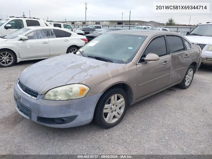 2006 Chevrolet Impala Lt VIN: 2G1WC581X69344714 Lot: 40215737