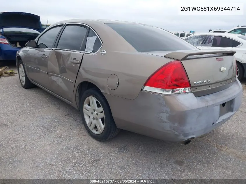 2006 Chevrolet Impala Lt VIN: 2G1WC581X69344714 Lot: 40215737