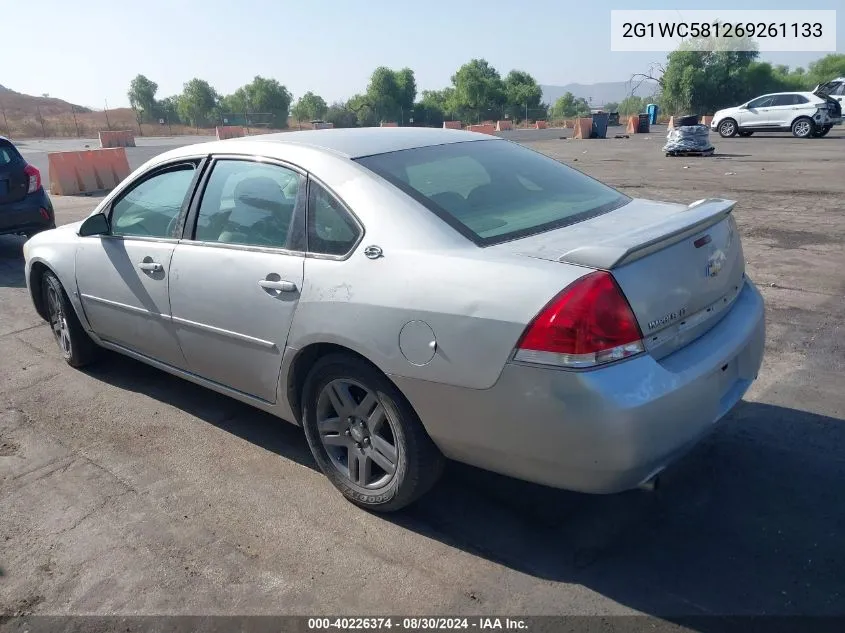 2006 Chevrolet Impala Lt VIN: 2G1WC581269261133 Lot: 40226374