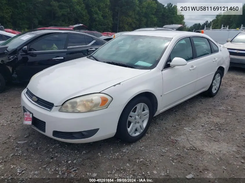 2006 Chevrolet Impala Ltz VIN: 2G1WU581169121460 Lot: 40251654