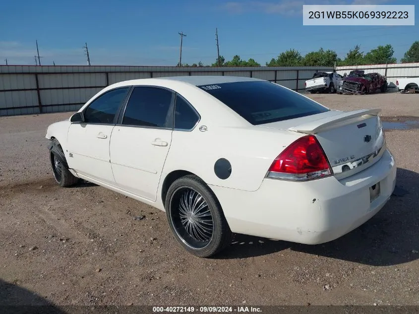 2006 Chevrolet Impala Ls VIN: 2G1WB55K069392223 Lot: 40272149