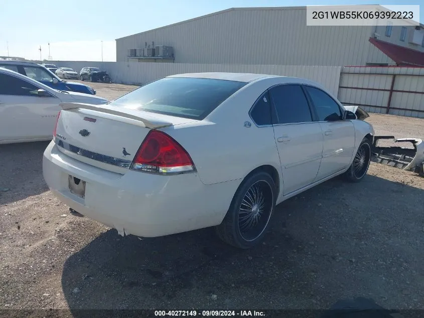 2006 Chevrolet Impala Ls VIN: 2G1WB55K069392223 Lot: 40272149