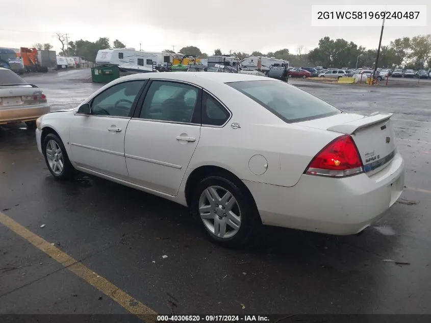 2006 Chevrolet Impala Lt VIN: 2G1WC581969240487 Lot: 40306520