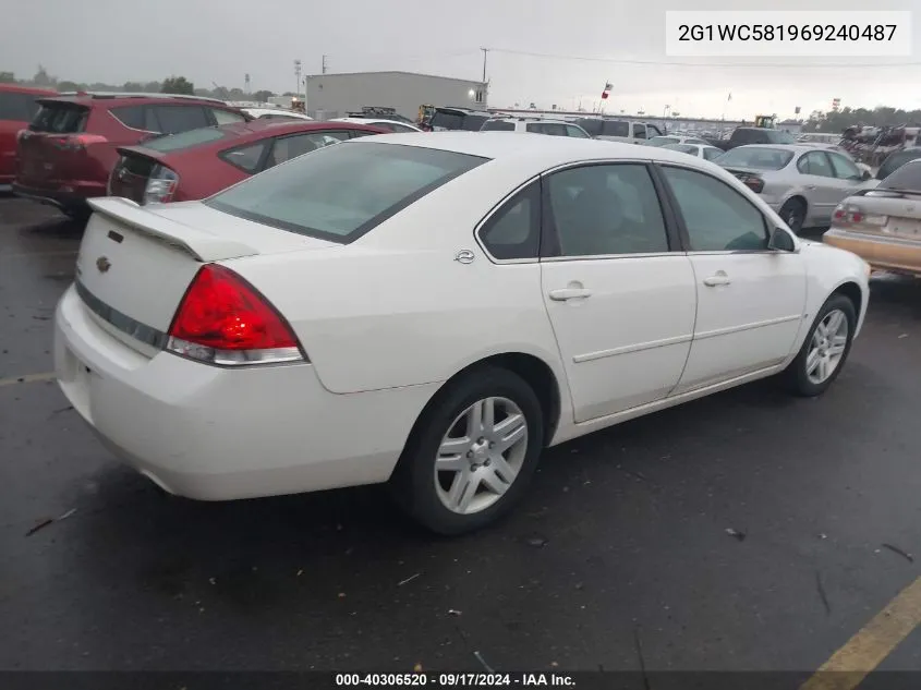 2006 Chevrolet Impala Lt VIN: 2G1WC581969240487 Lot: 40306520