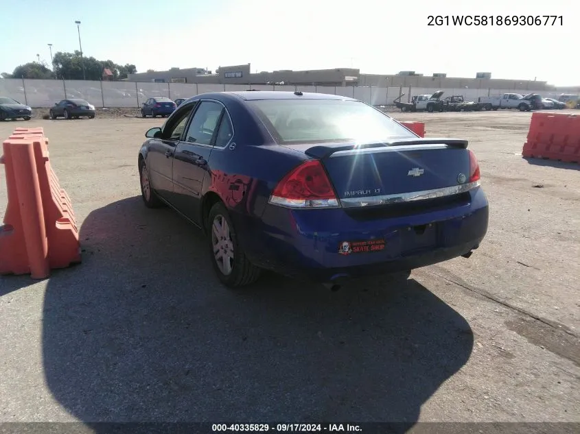 2006 Chevrolet Impala Lt VIN: 2G1WC581869306771 Lot: 40335829