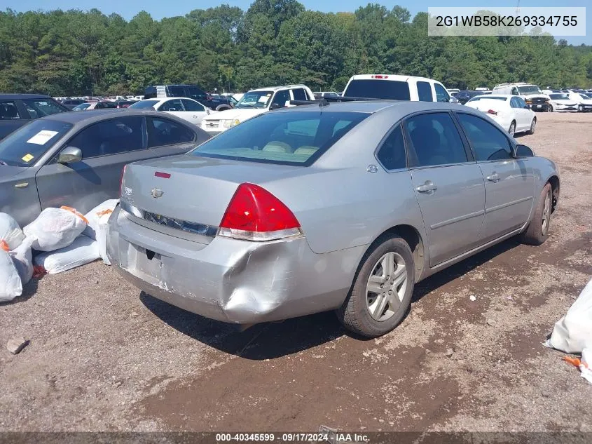 2G1WB58K269334755 2006 Chevrolet Impala Ls