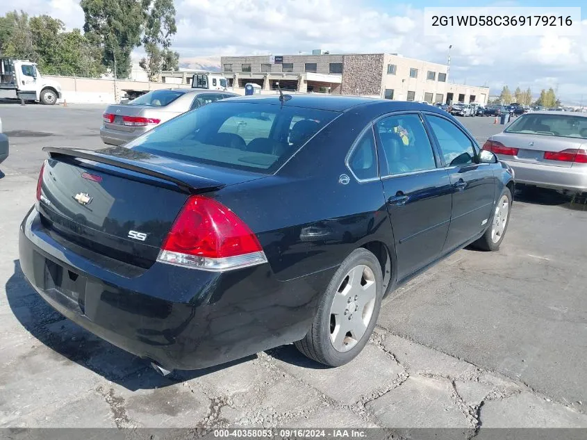 2006 Chevrolet Impala Ss VIN: 2G1WD58C369179216 Lot: 40358053