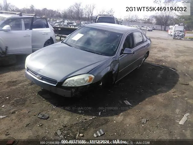 2006 Chevrolet Impala Lt VIN: 2G1WT55K469194032 Lot: 40375586