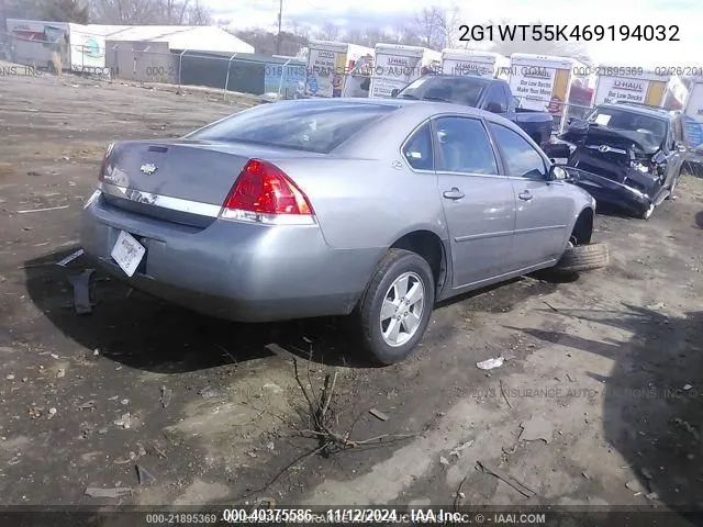 2006 Chevrolet Impala Lt VIN: 2G1WT55K469194032 Lot: 40375586