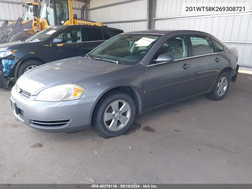 2006 Chevrolet Impala Lt VIN: 2G1WT58K269308721 Lot: 40376116