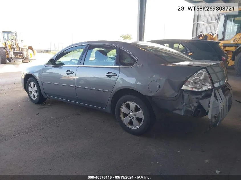 2006 Chevrolet Impala Lt VIN: 2G1WT58K269308721 Lot: 40376116