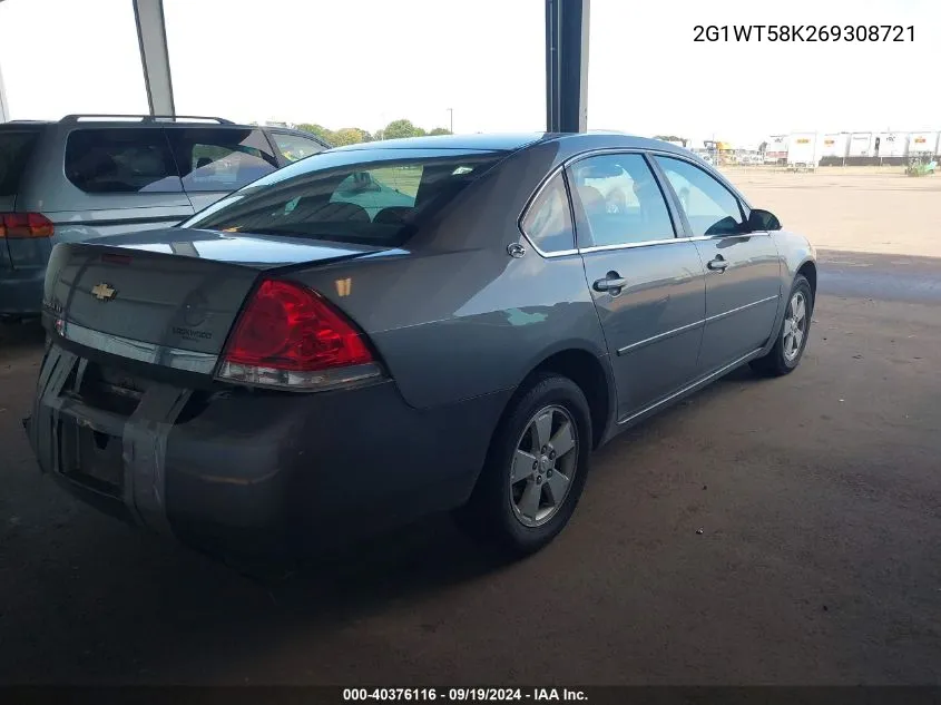 2006 Chevrolet Impala Lt VIN: 2G1WT58K269308721 Lot: 40376116