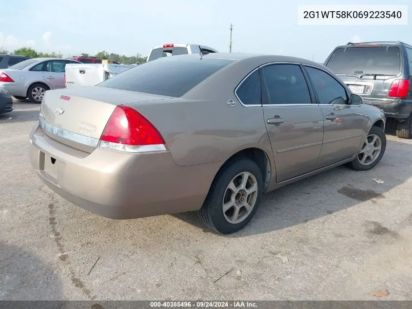 2006 Chevrolet Impala Lt VIN: 2G1WT58K069223540 Lot: 40385496