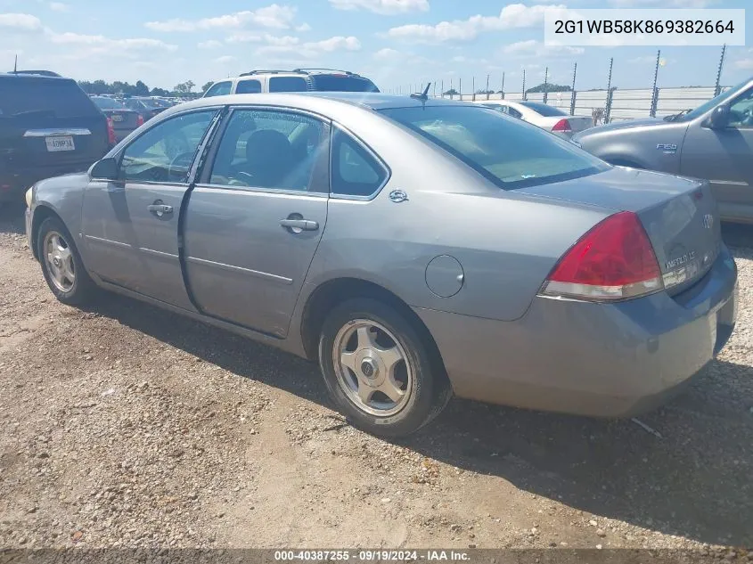 2006 Chevrolet Impala Ls VIN: 2G1WB58K869382664 Lot: 40387255