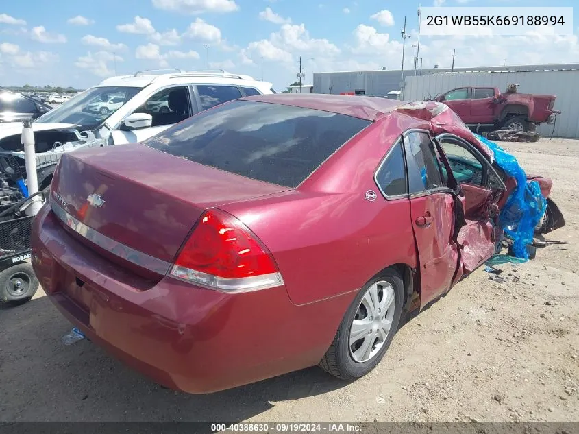 2006 Chevrolet Impala Ls VIN: 2G1WB55K669188994 Lot: 40388630