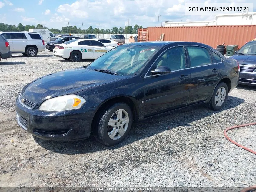 2G1WB58K269315221 2006 Chevrolet Impala Ls