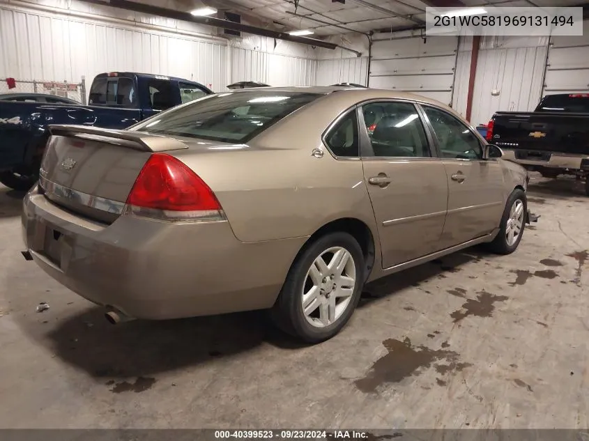 2006 Chevrolet Impala Lt VIN: 2G1WC581969131494 Lot: 40399523