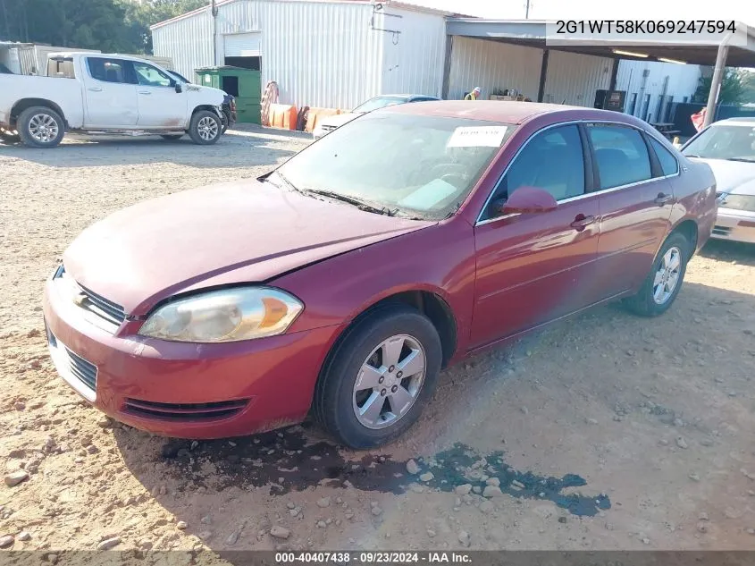 2006 Chevrolet Impala Lt VIN: 2G1WT58K069247594 Lot: 40407438