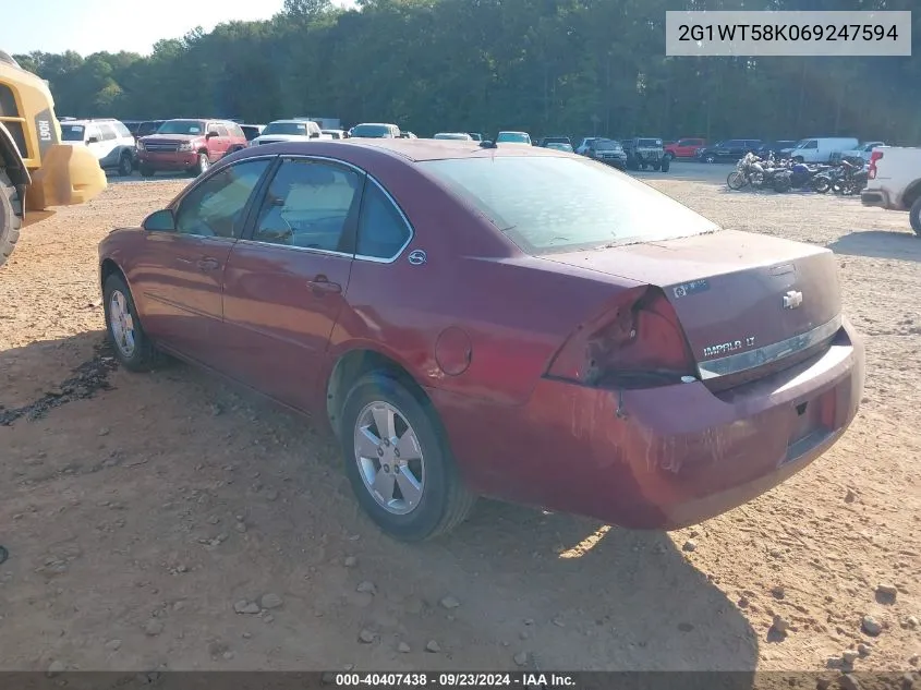 2006 Chevrolet Impala Lt VIN: 2G1WT58K069247594 Lot: 40407438