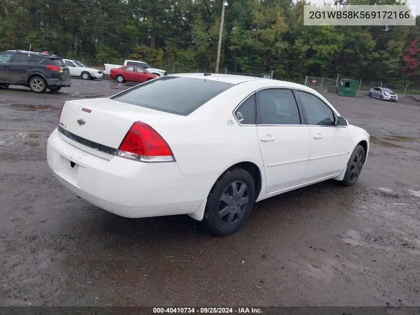 2006 Chevrolet Impala Ls VIN: 2G1WB58K569172166 Lot: 40410734