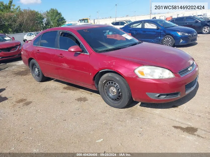 2006 Chevrolet Impala Lt VIN: 2G1WC581469202424 Lot: 40426405