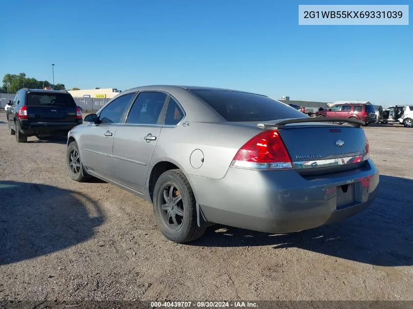 2006 Chevrolet Impala Ls VIN: 2G1WB55KX69331039 Lot: 40439707