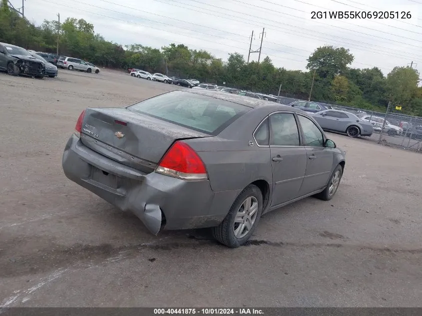 2G1WB55K069205126 2006 Chevrolet Impala Ls