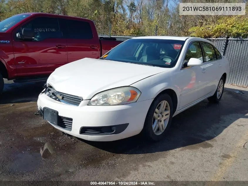 2G1WC581069111893 2006 Chevrolet Impala Lt