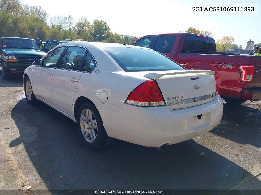 2G1WC581069111893 2006 Chevrolet Impala Lt