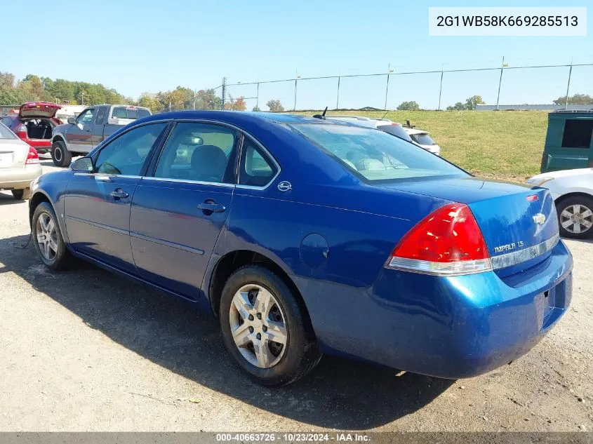 2G1WB58K669285513 2006 Chevrolet Impala Ls