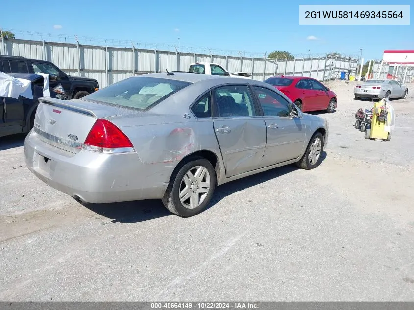 2006 Chevrolet Impala Ltz VIN: 2G1WU581469345564 Lot: 40664149