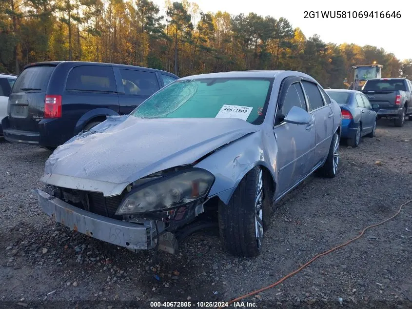 2006 Chevrolet Impala Ltz VIN: 2G1WU581069416646 Lot: 40672805