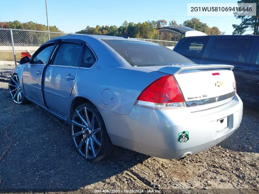 2G1WU581069416646 2006 Chevrolet Impala Ltz