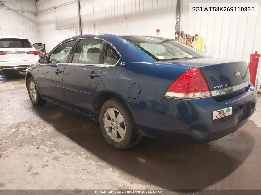 2006 Chevrolet Impala Lt VIN: 2G1WT58K269110835 Lot: 40682264