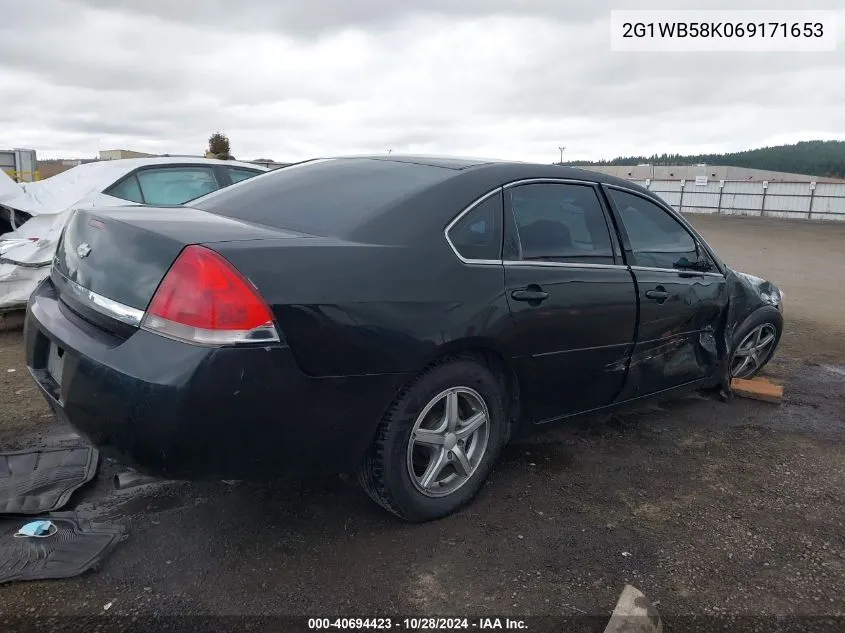 2006 Chevrolet Impala Ls VIN: 2G1WB58K069171653 Lot: 40694423