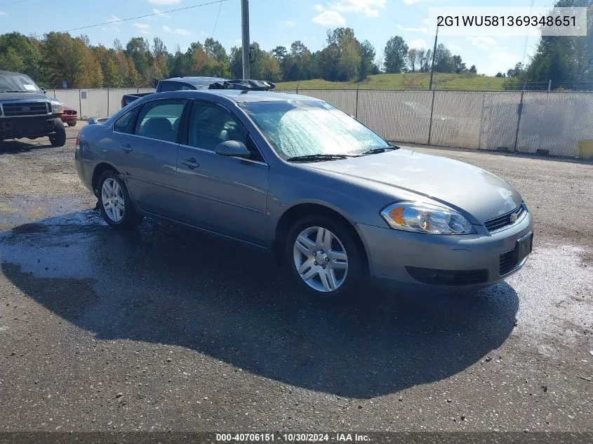 2006 Chevrolet Impala Ltz VIN: 2G1WU581369348651 Lot: 40706151