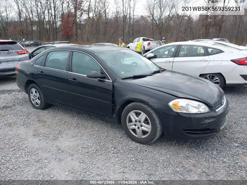 2006 Chevrolet Impala Ls VIN: 2G1WB58K569359231 Lot: 40723955